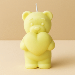 Puff and Flame Teddy Candle