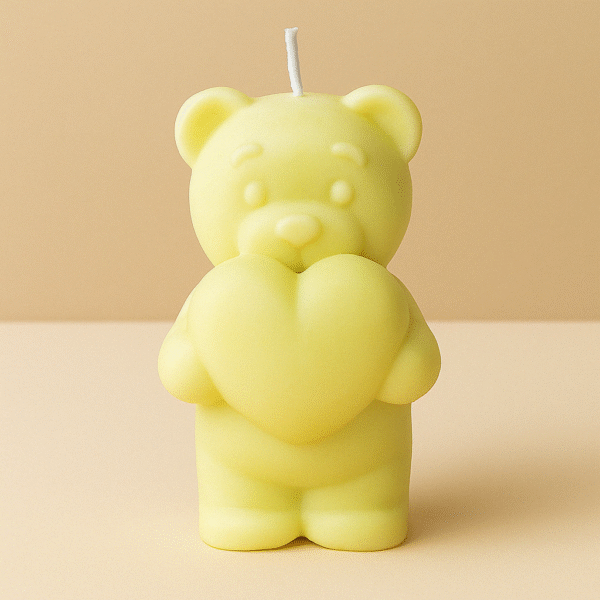 Puff and Flame Teddy Candle