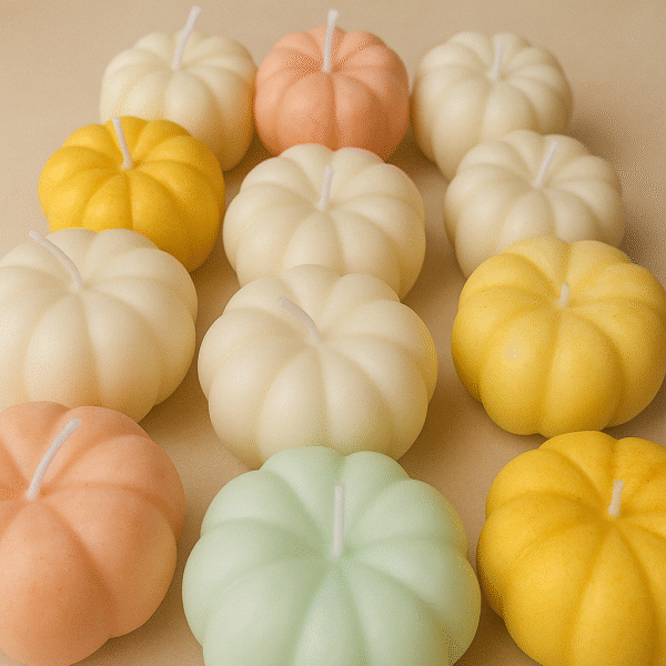 Pastel Pumpkin Candles - Image 2