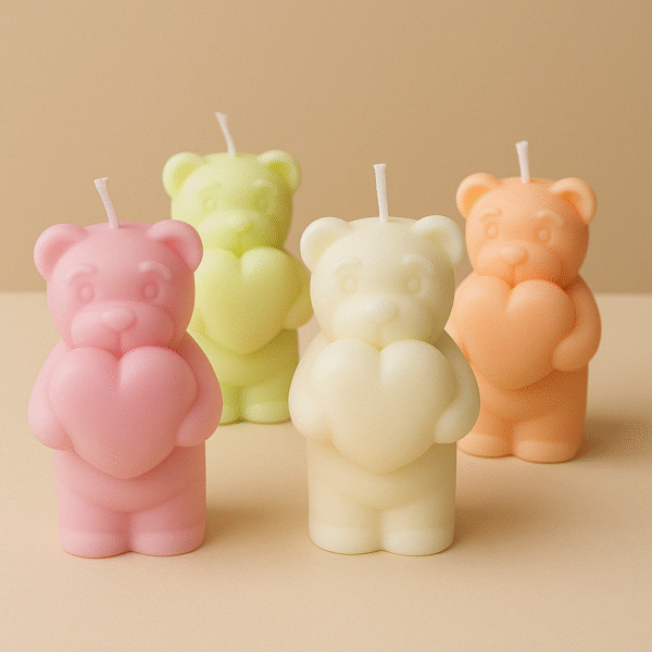 Puff and Flame Teddy Candle - Image 2