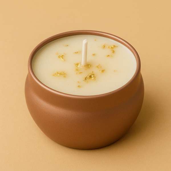 Golden Calm, Unscented Tin Candle - Image 2