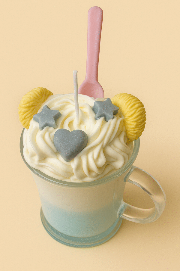 Blue Bliss Heart & Cookie Mug Candle - Image 2